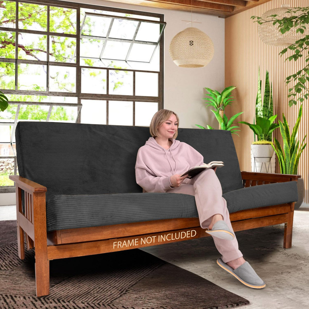 6-Inch Memory Foam Futon Mattress with Removable Cover R299725