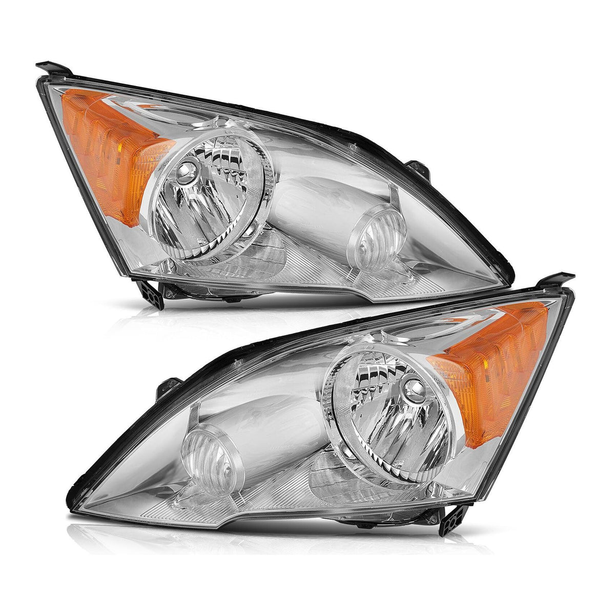 Headlight Left Right Lens Chrome Housing S830901