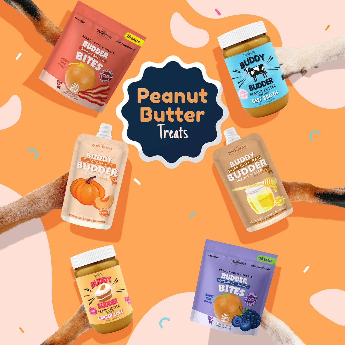 3 Pack 4oz Natural Peanut Butter Dog Treats F464508