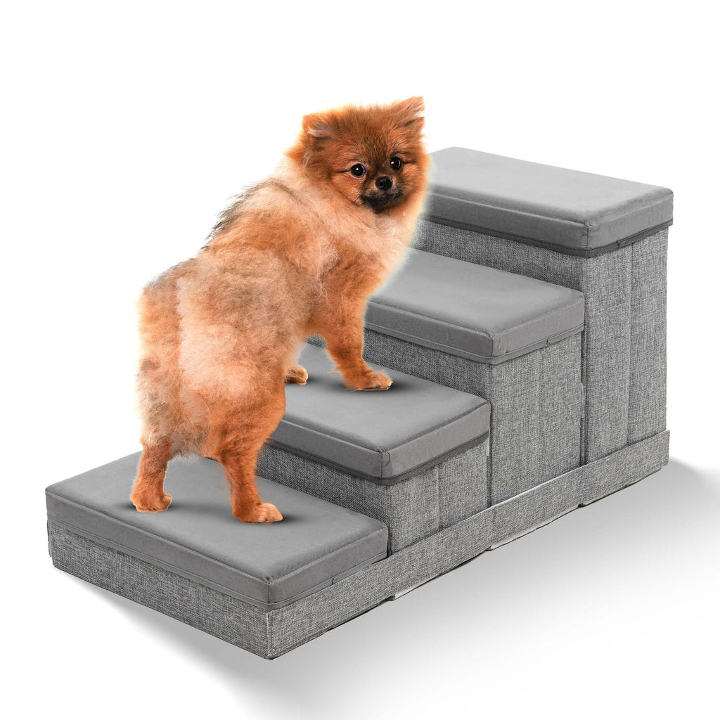 Foldable Pet Stairs with Storage D9572