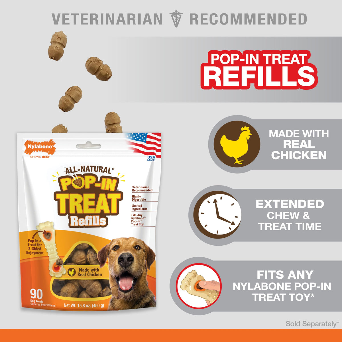 Chicken Dog Treat Refills, 90 Count G12302