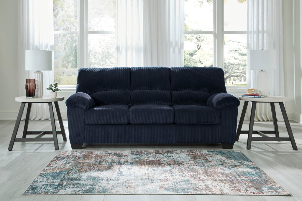 Navy Corduroy Sofa M155