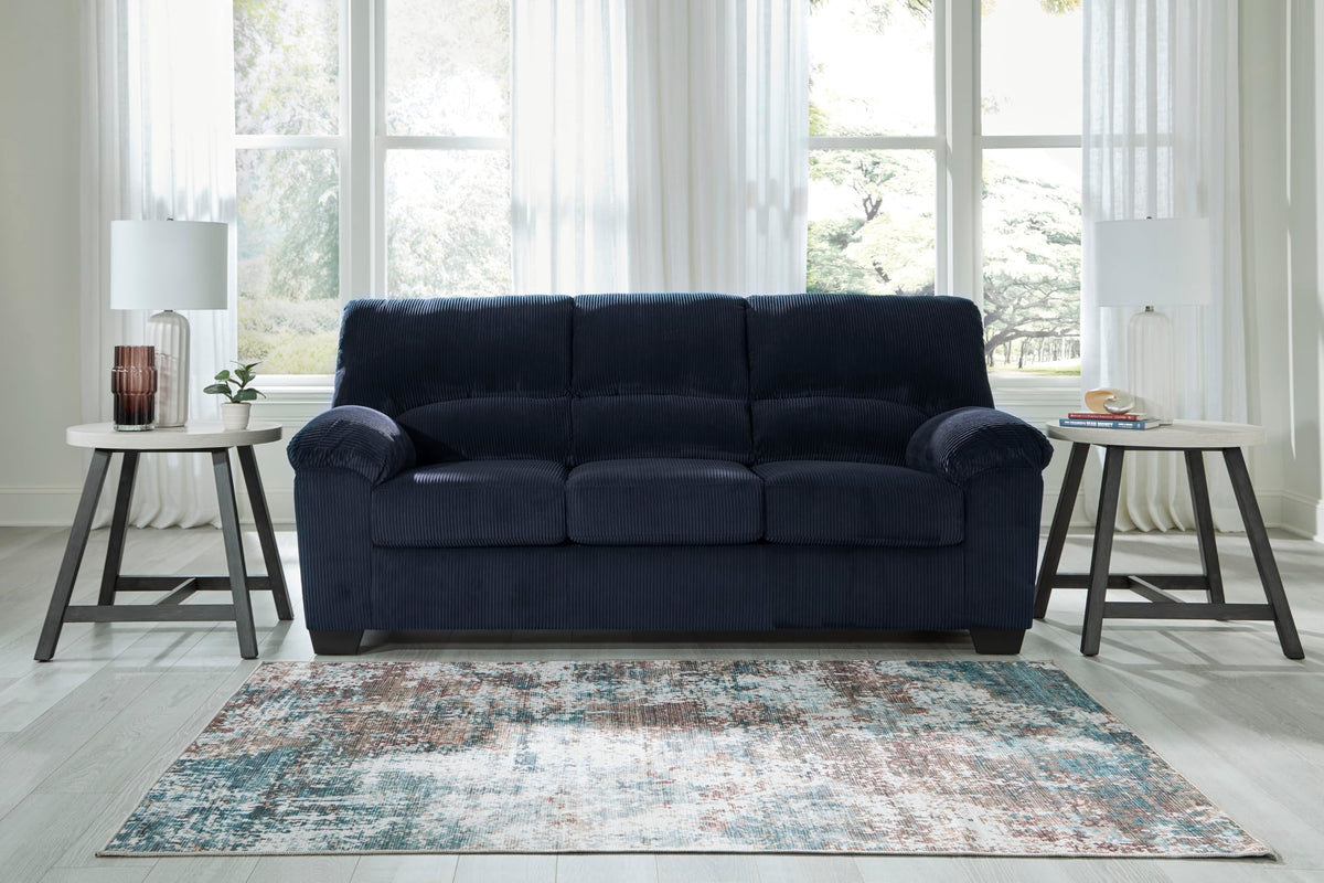 Navy Corduroy Sofa M155