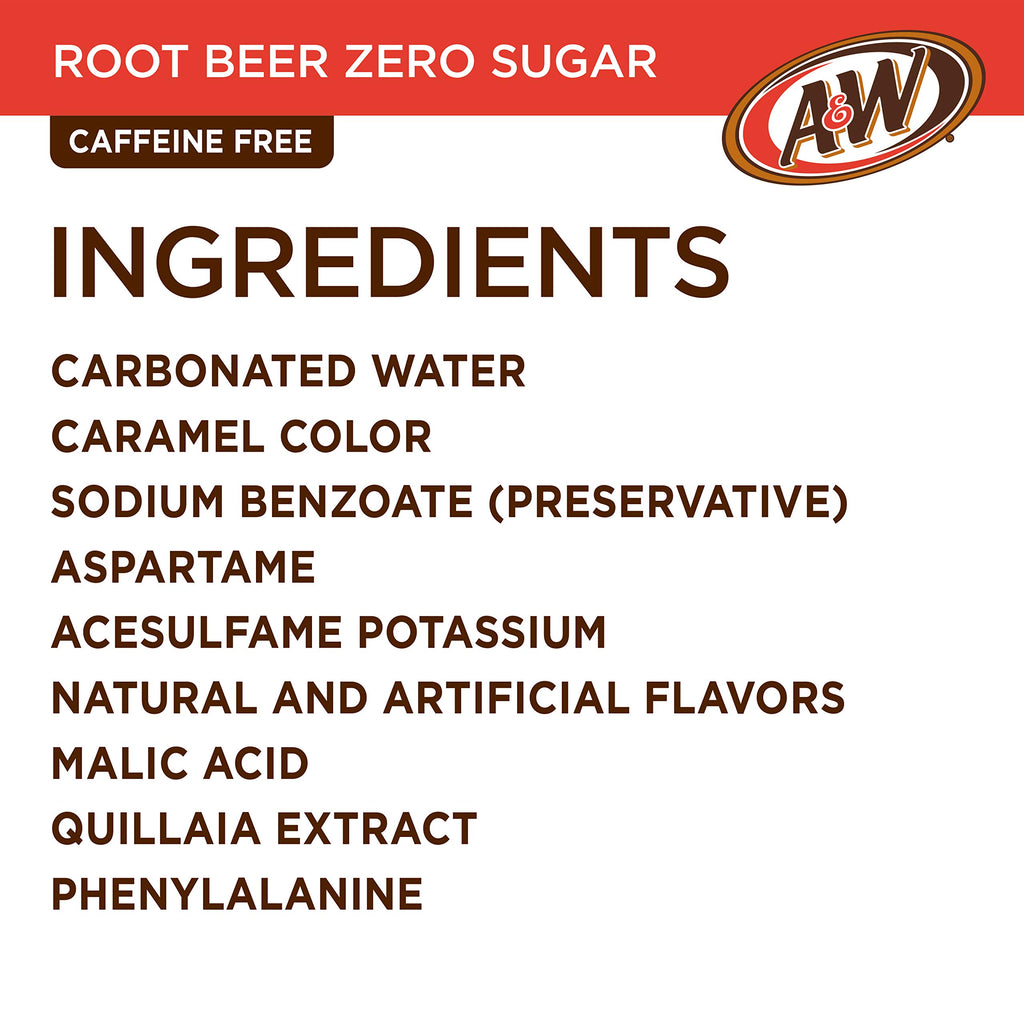 Zero Sugar Root Beer Soda, 12 fl oz cans, 12 pack N5221