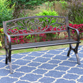 50 Inches Bronze Metal Garden Bench N3832