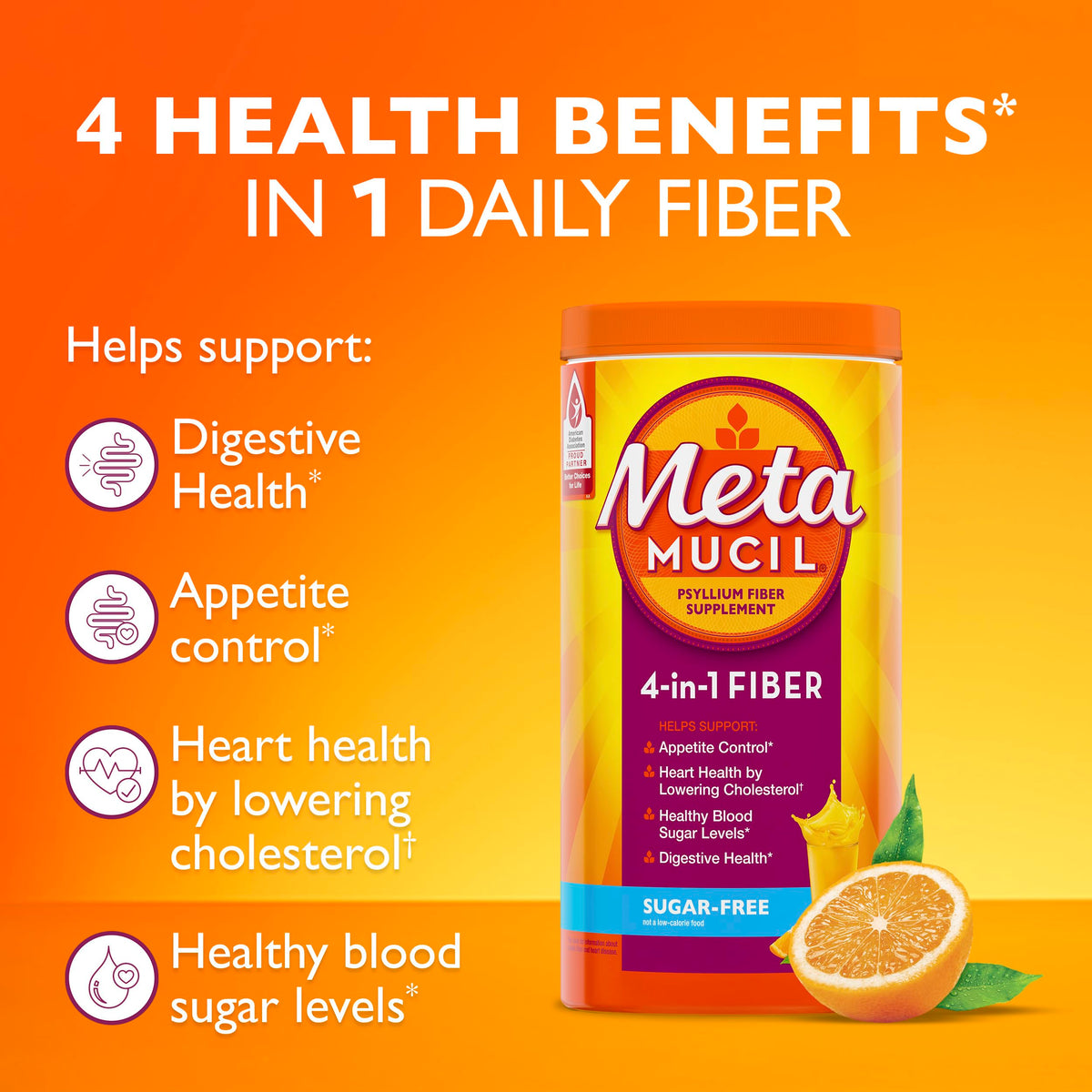 Sugar-Free Orange Flavored Psyllium Husk Fiber Powder M181636