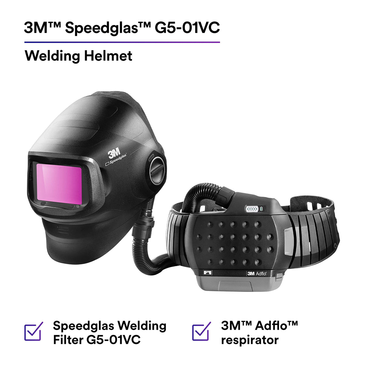 Heavy-Duty Welding Helmet with PAPR Assembly G4336