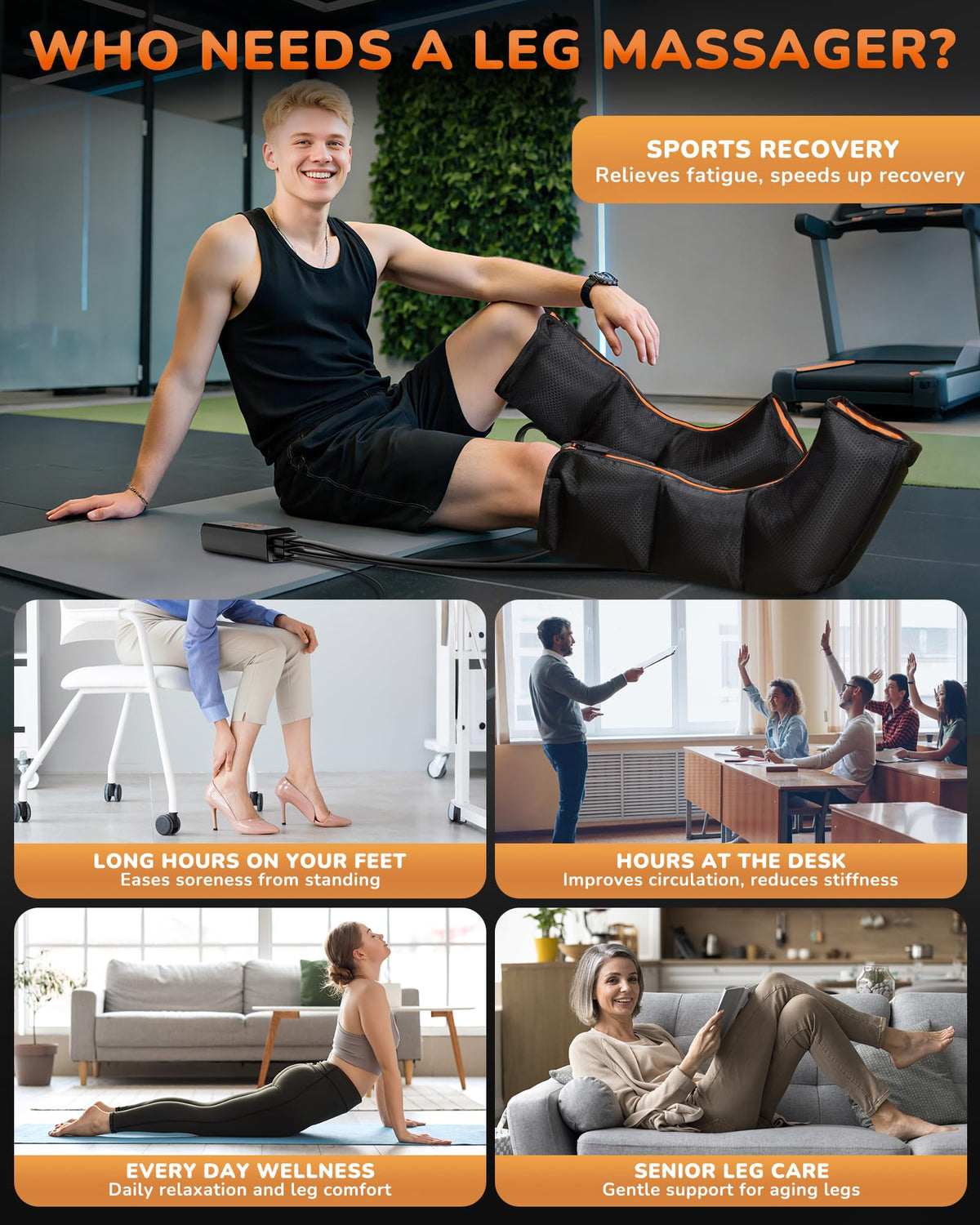 Leg Compression Massager with Heat P6039
