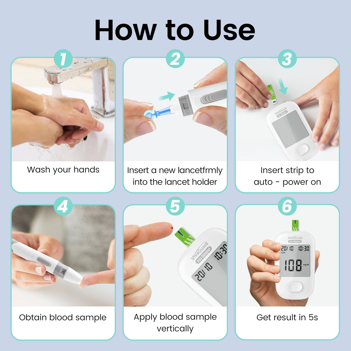 Talking Blood Glucose Monitor Kit F1296
