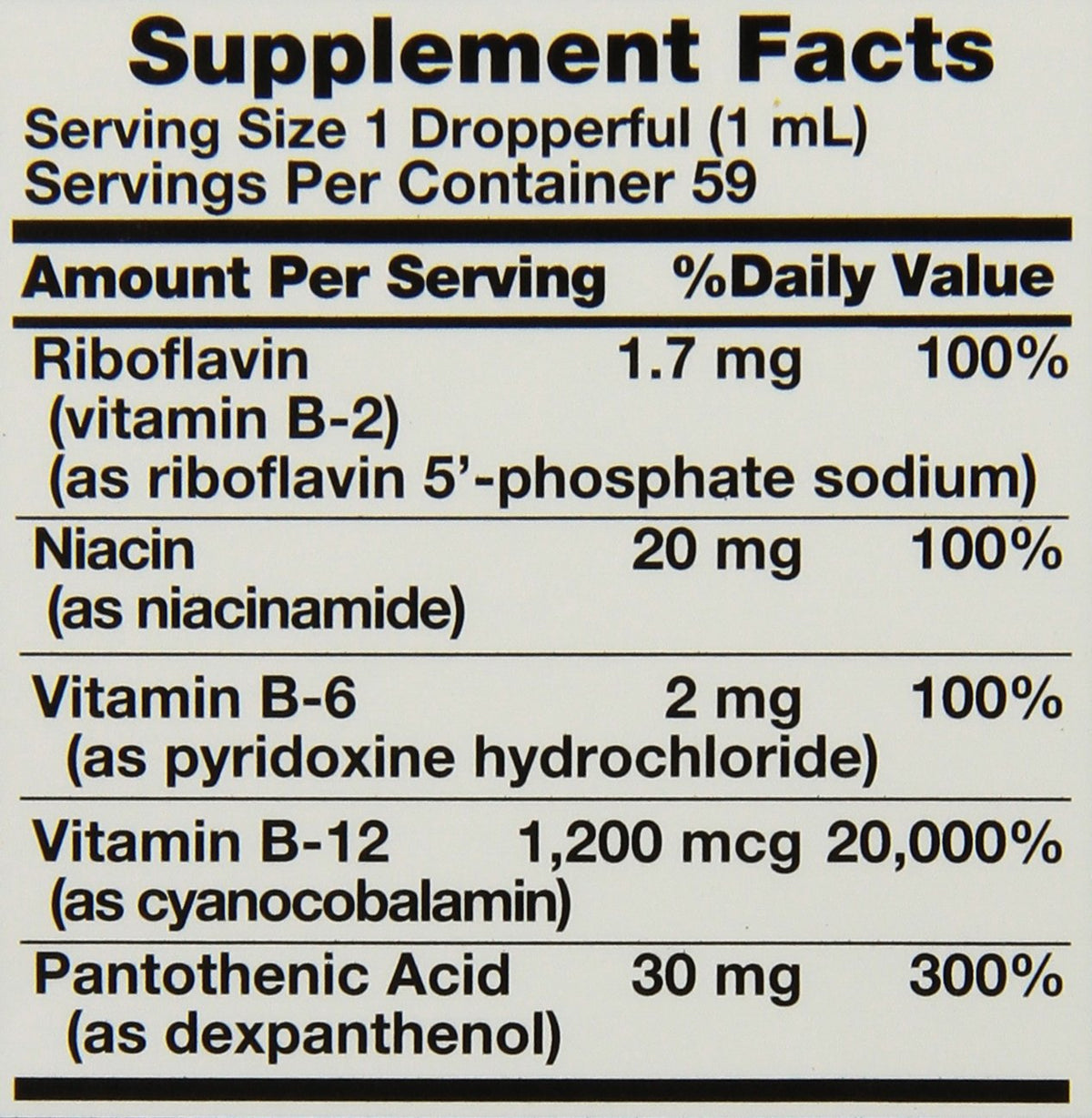 Sublingual Vitamin B Complex Plus B-12 Liquid, Natural Berry, 2 Fl Oz (Pack of 3) S371922