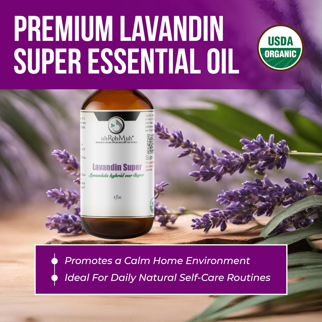Organic Lavandin Super Essential Oil 4 Fl Oz B5366