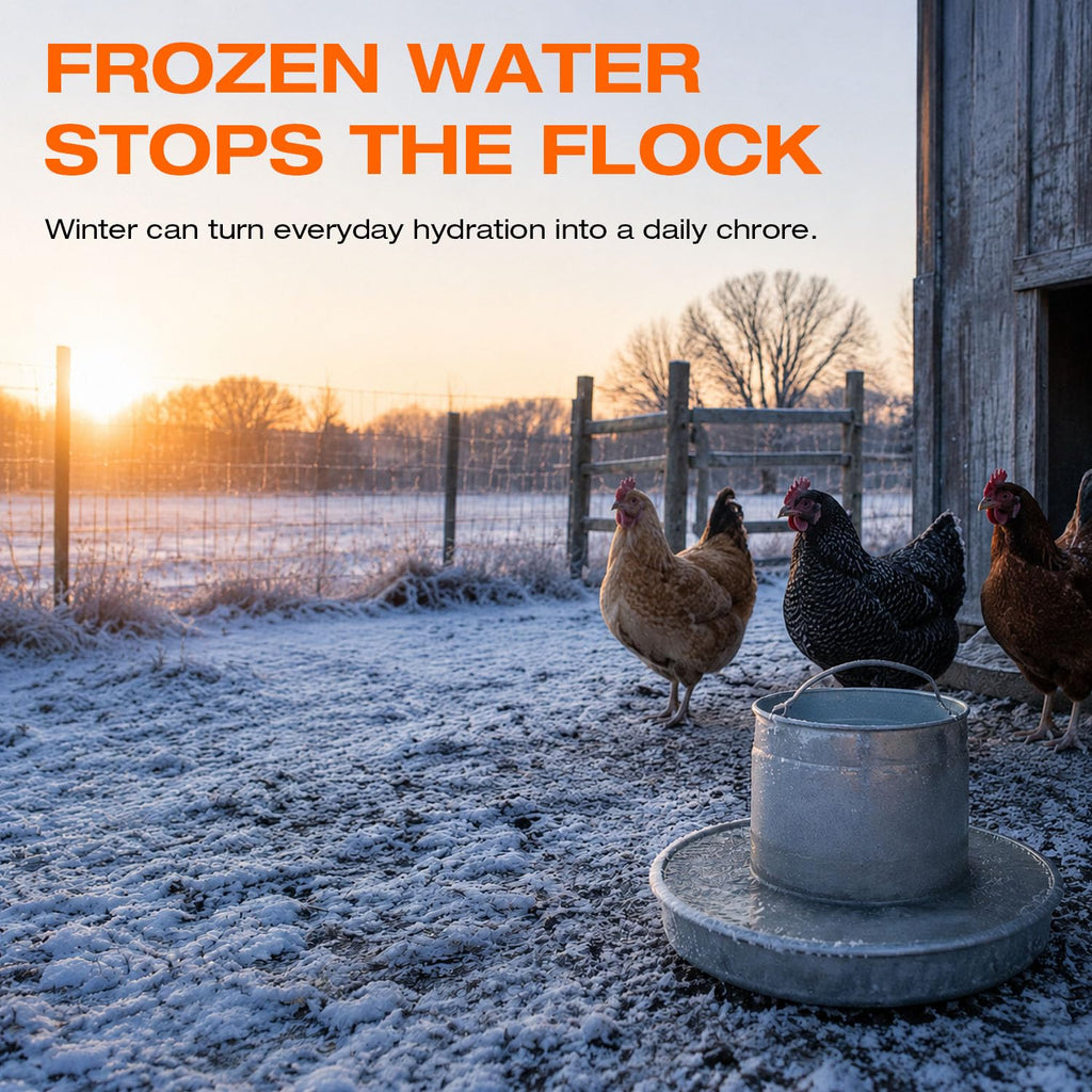 Heated Chicken Waterer 13 Inches T974