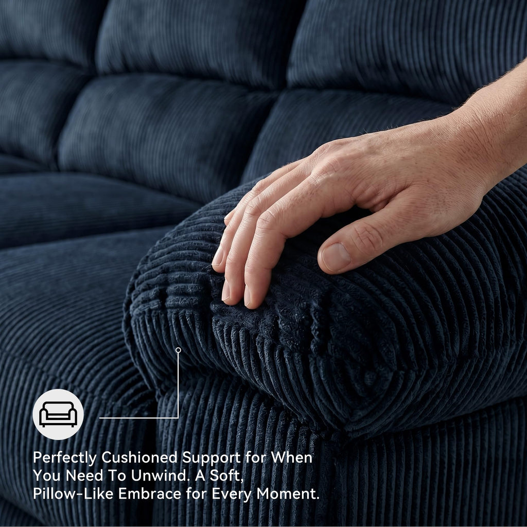 Navy Corduroy Sofa M155