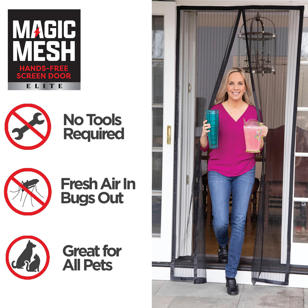 Magnetic Screen Door up to 39 x 83 Inches P29193
