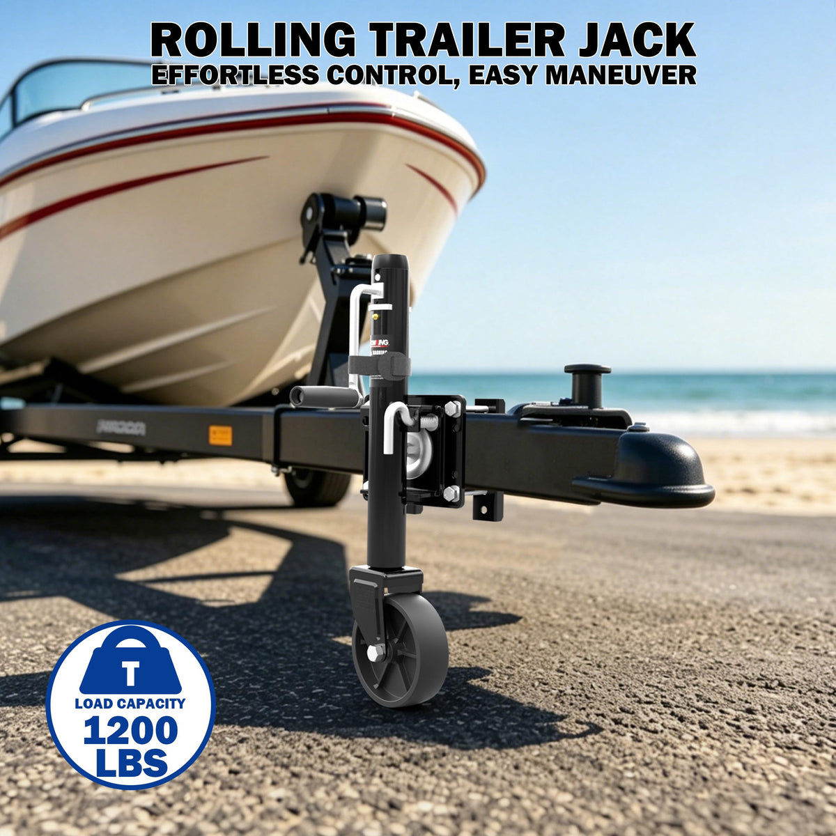 Boat Trailer Jack with Wheel, 10" Lift Z49426