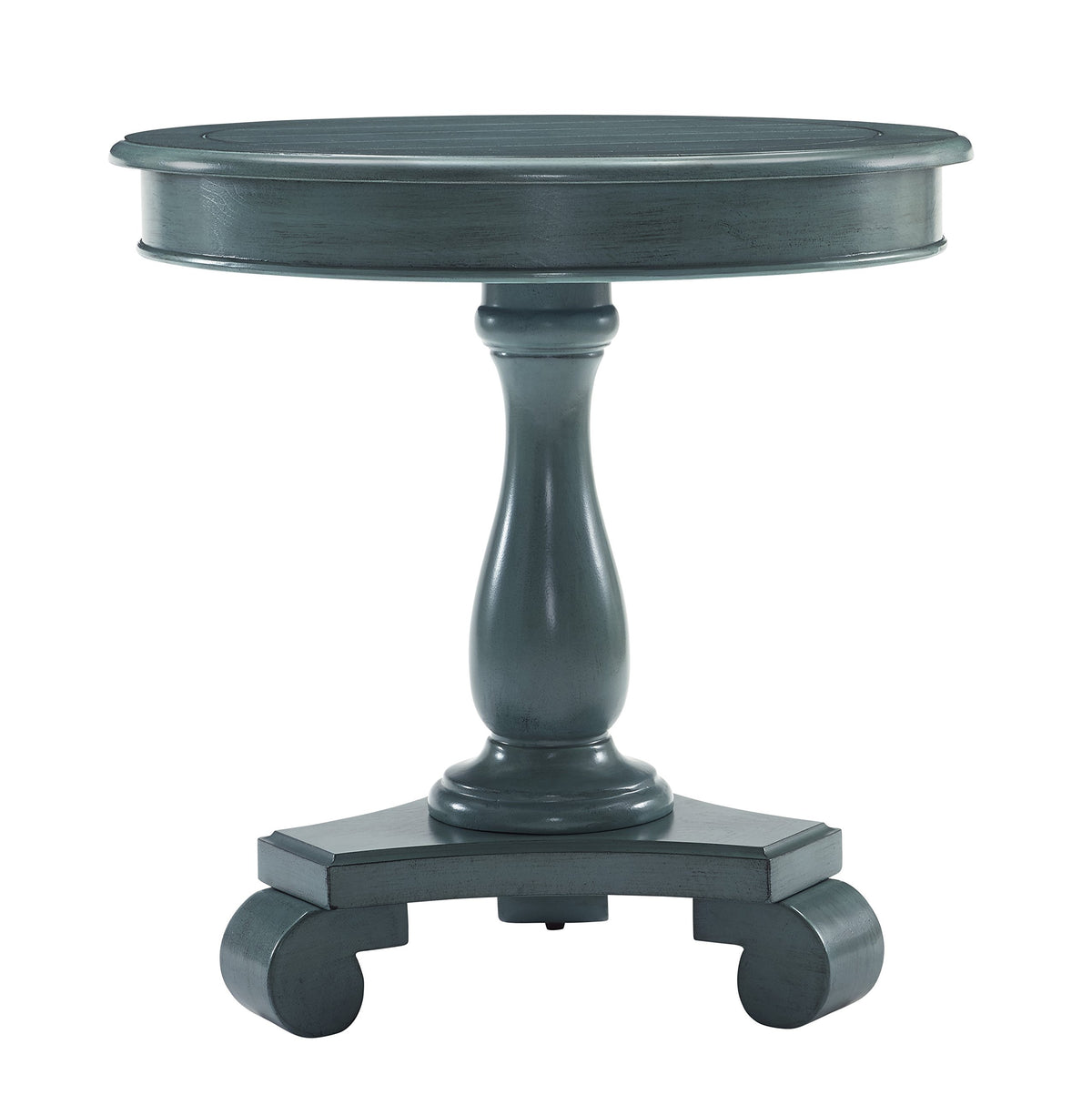 Round Wood Pedestal Side Table F650