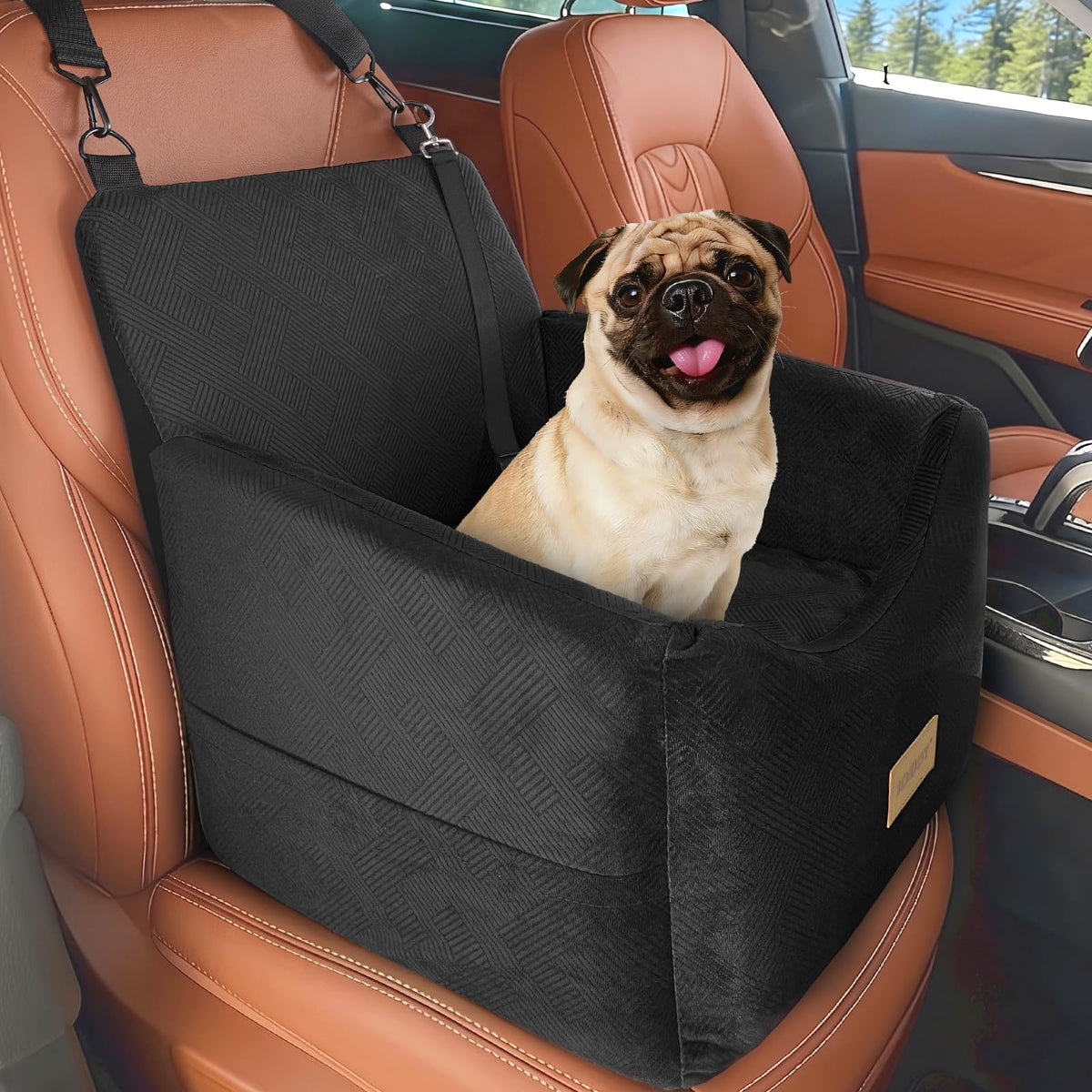 Dog Car Seat with Detachable Washable Cover and Cushion X4186