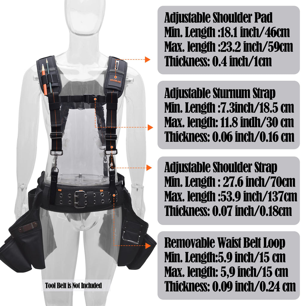 Padded Tool Belt Suspenders B147202