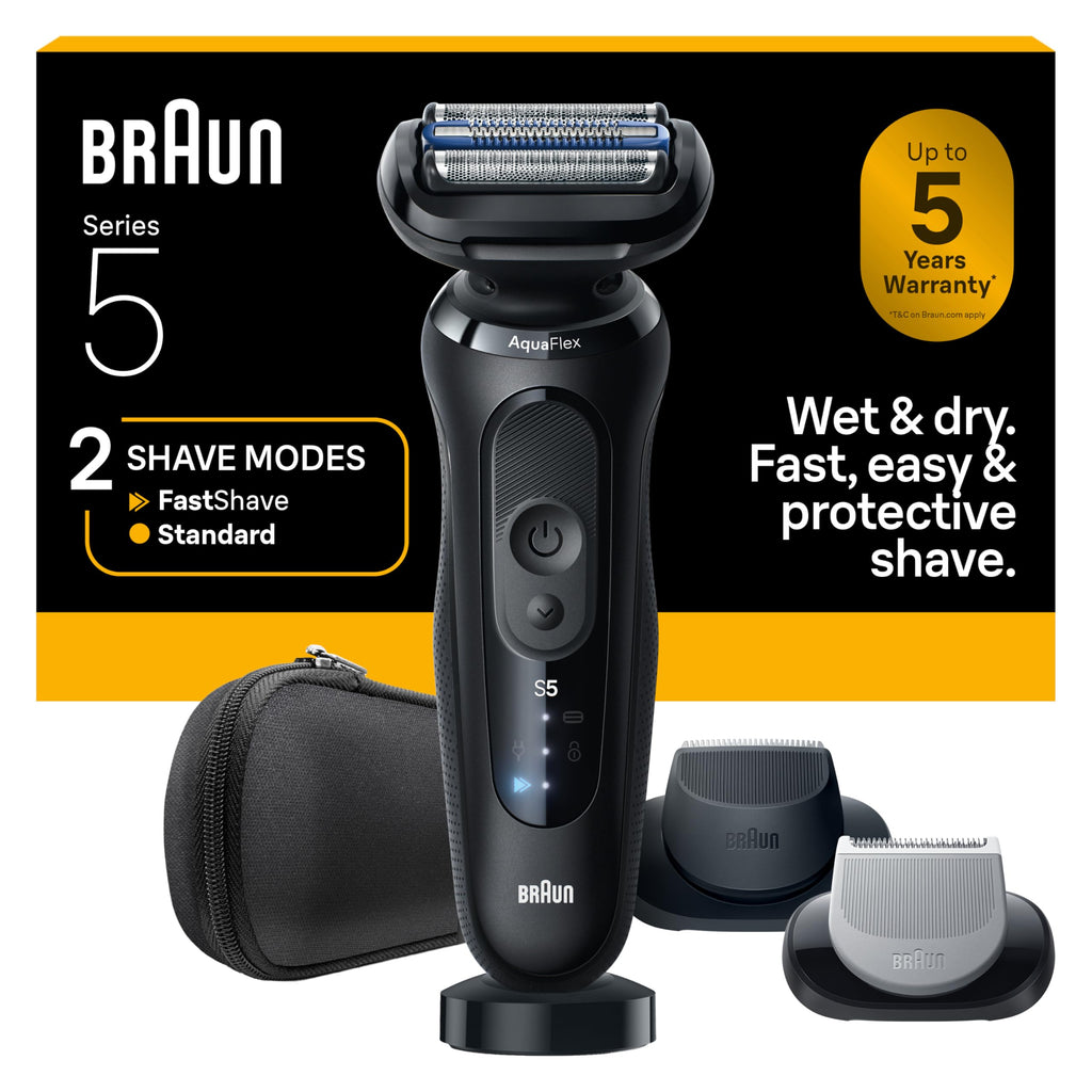 Black Wet & Dry Electric Shaver with Trimmer A533