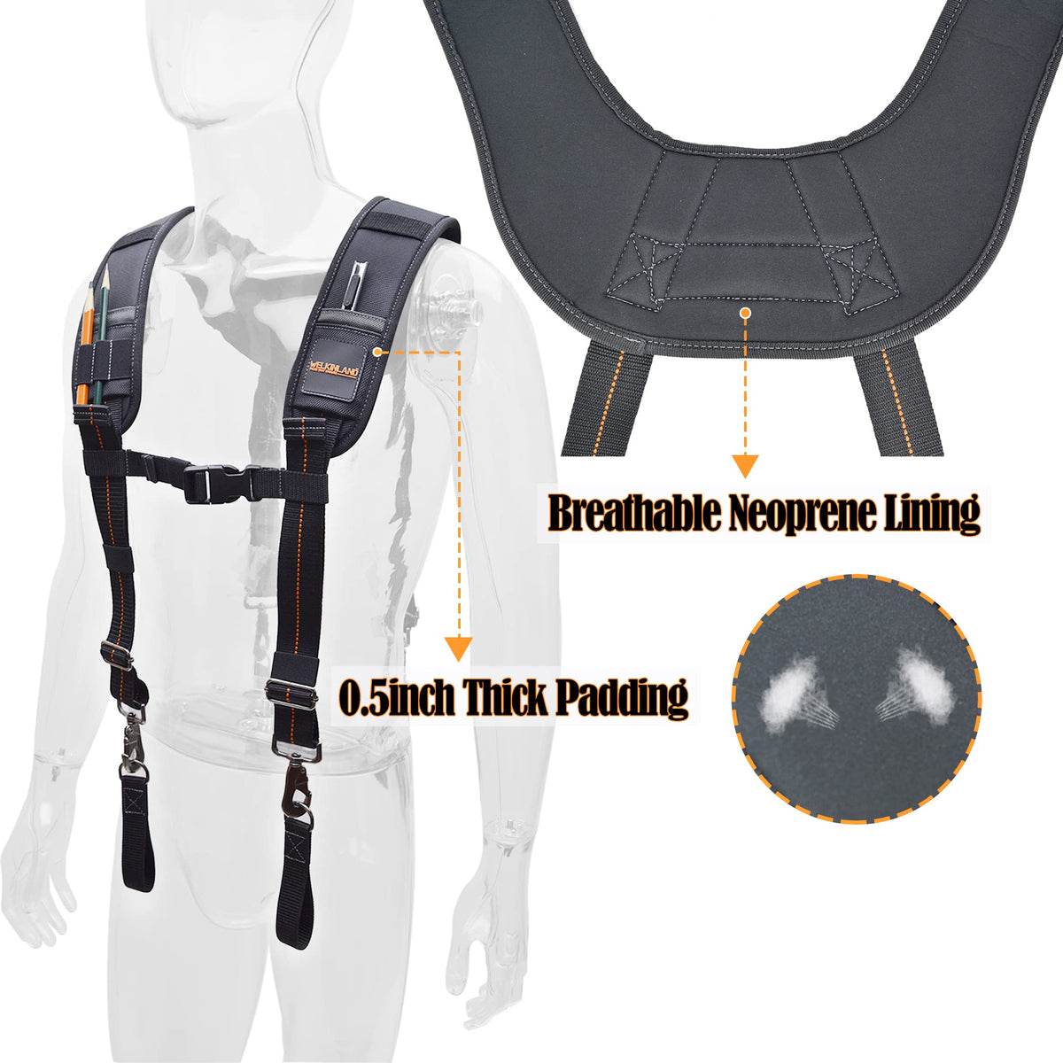 Padded Tool Belt Suspenders B147202