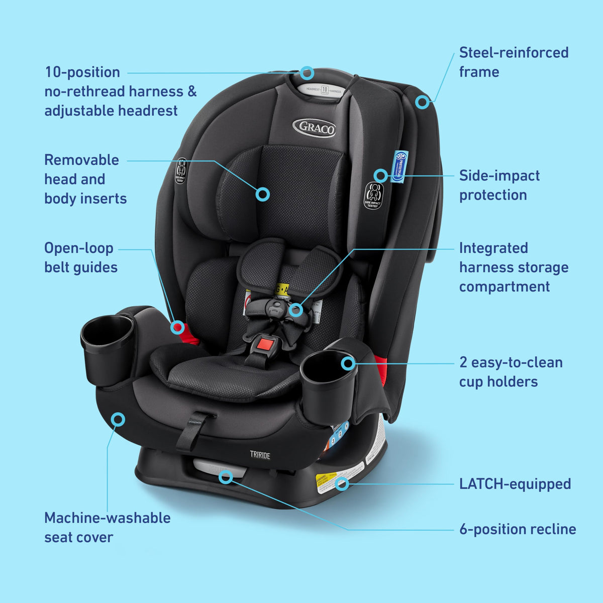 3-in-1 Convertible Car Seat Y311254