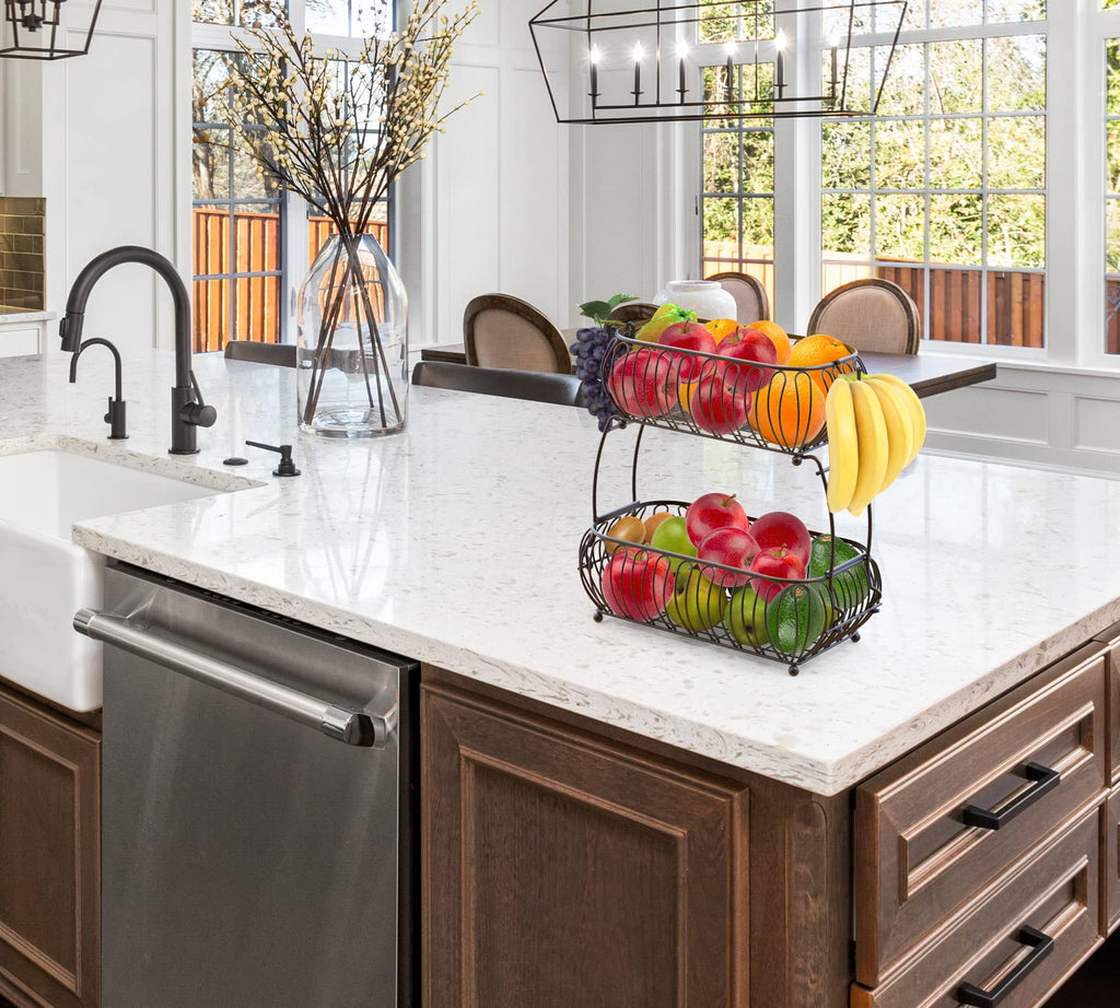 2-Tier Countertop Fruit Basket Holder K748