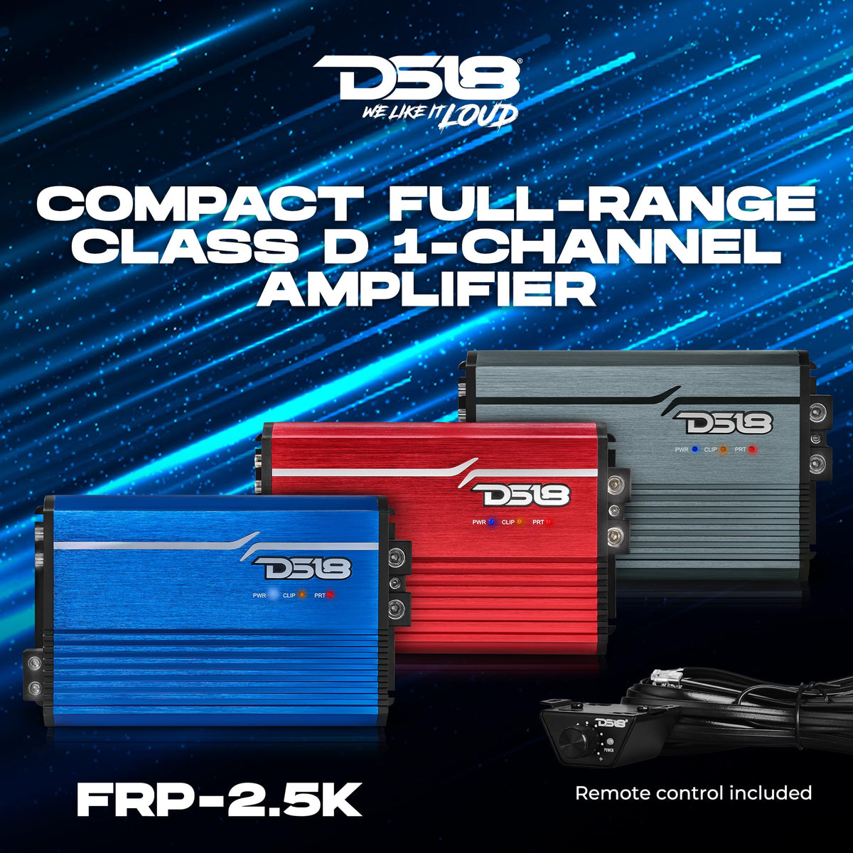 Compact Full-Range Class D 1-Channel Amplifier 2,500 Watts RMS U4045