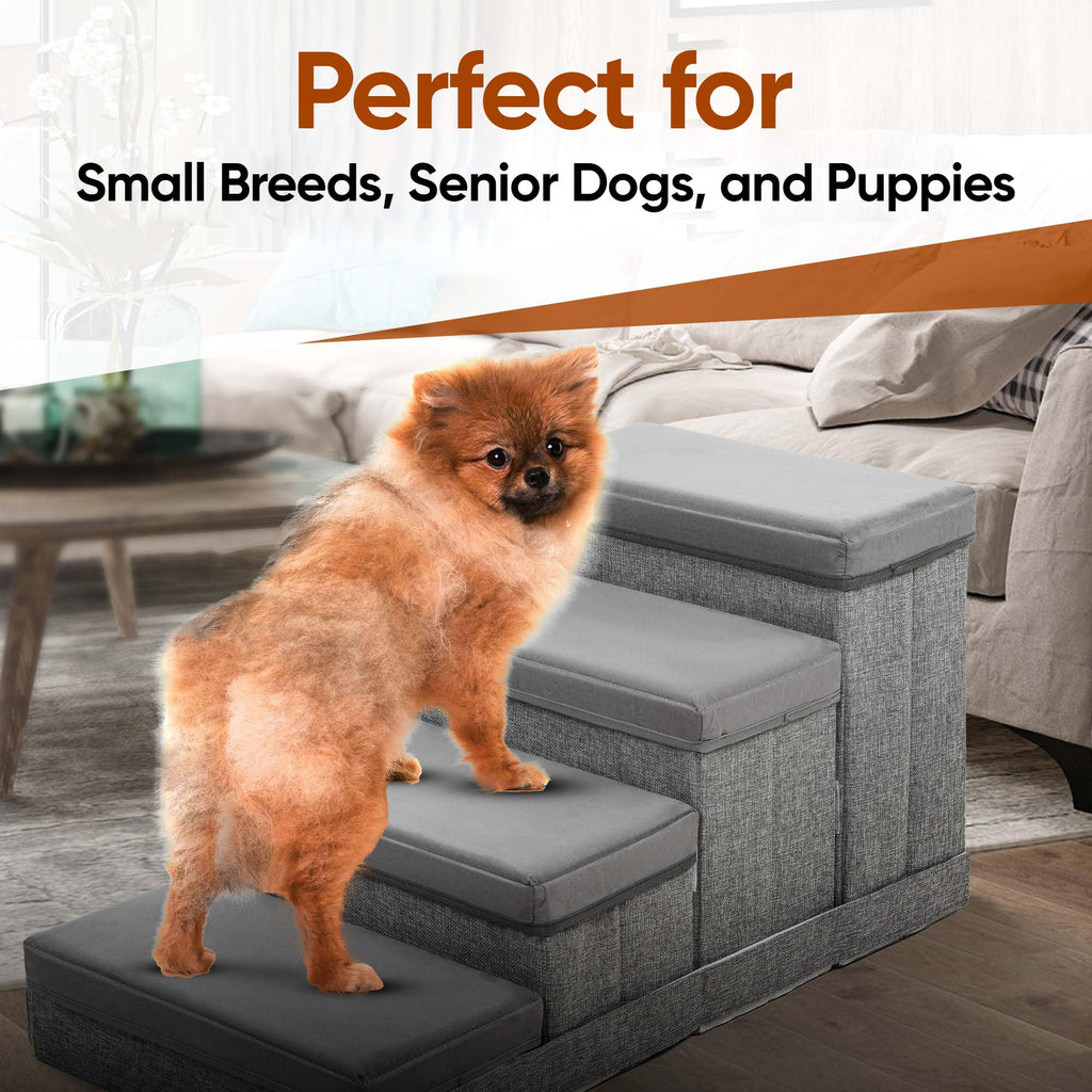 Foldable Pet Stairs with Storage D9572