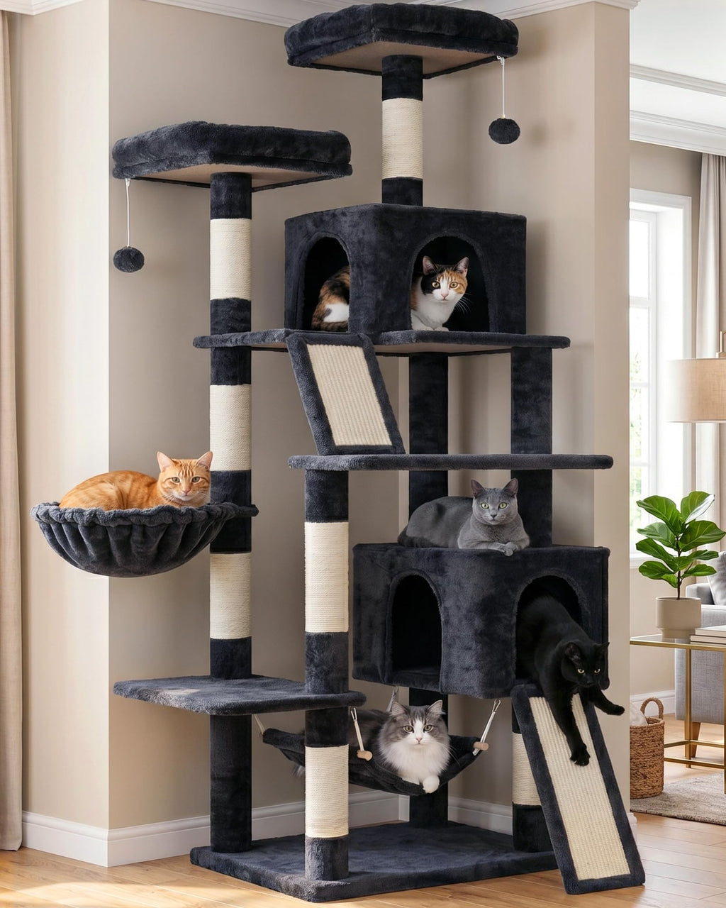71'' Cat Tree with Scratching Post L3448