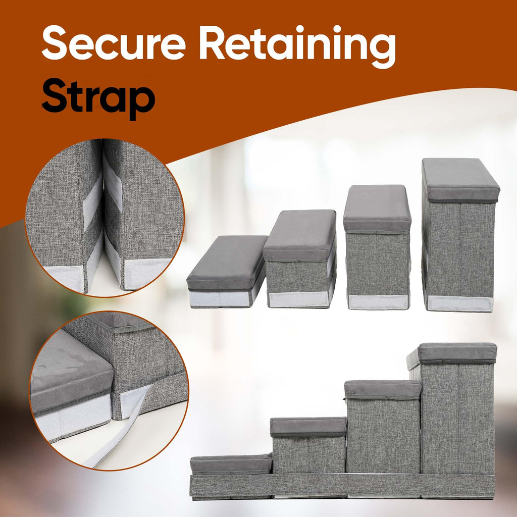 Foldable Pet Stairs with Storage D9572