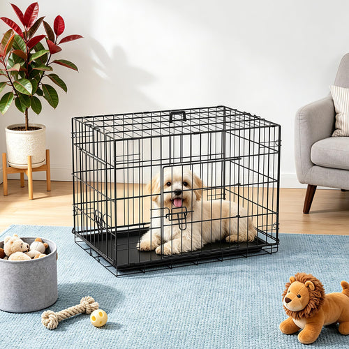 24" Foldable Metal Dog Crate E294789