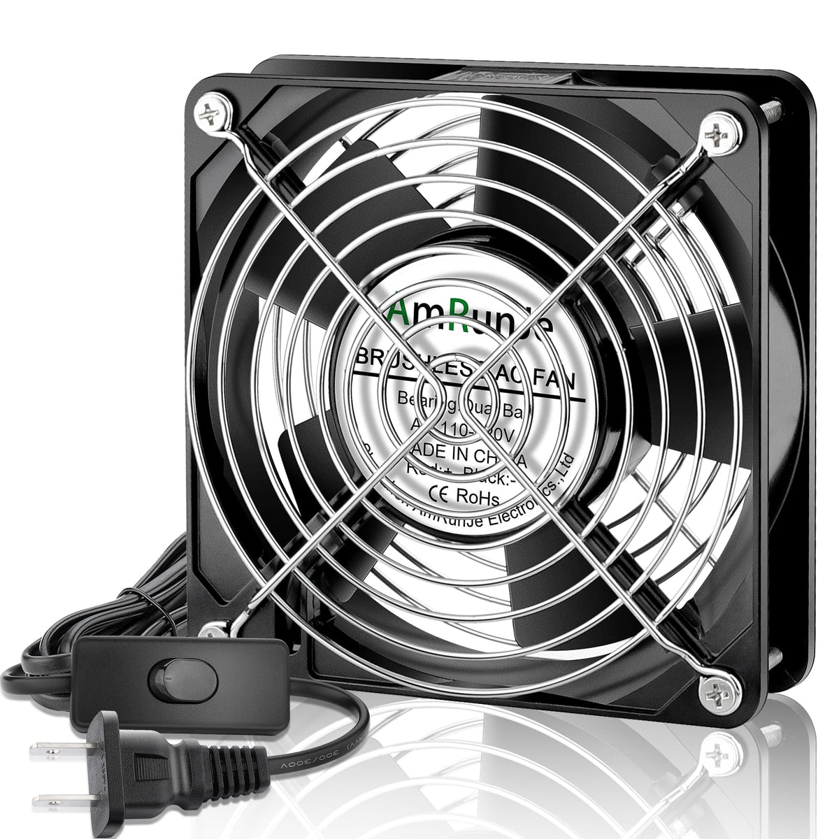 120mm x 25mm AC Ball Bearing Computer Fan R8190