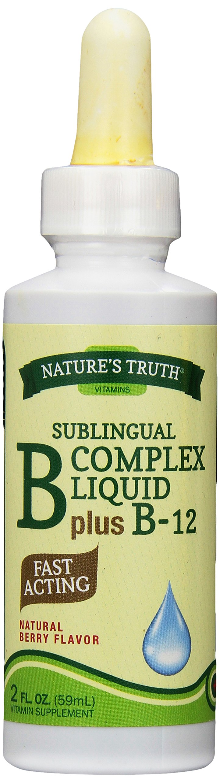 Sublingual Vitamin B Complex Plus B-12 Liquid, Natural Berry, 2 Fl Oz (Pack of 3) S371922