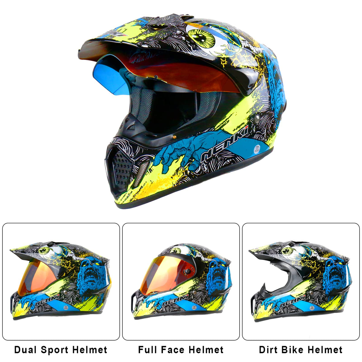 Red Full Face Motocross Helmet W927334