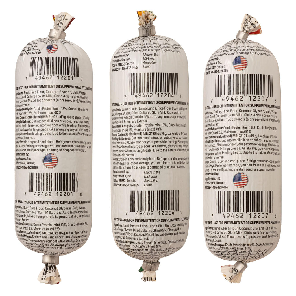 Beef Lamb Turkey Soft Meat Roll Treat 7 Oz (Pack of 3) E6829