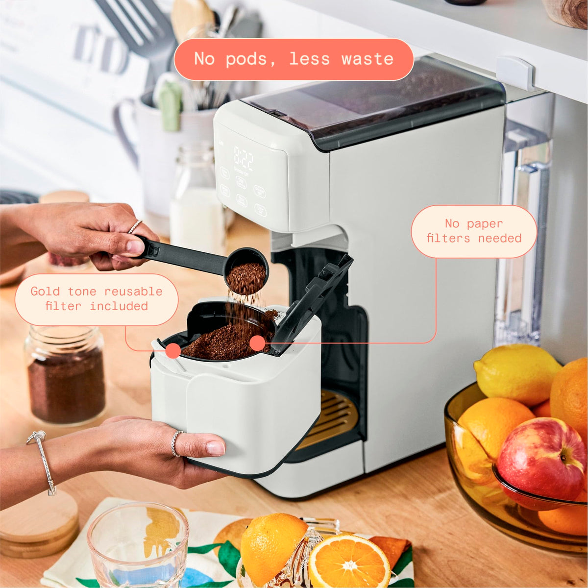 Single Serve Coffee Maker with Burr Grinder Q253