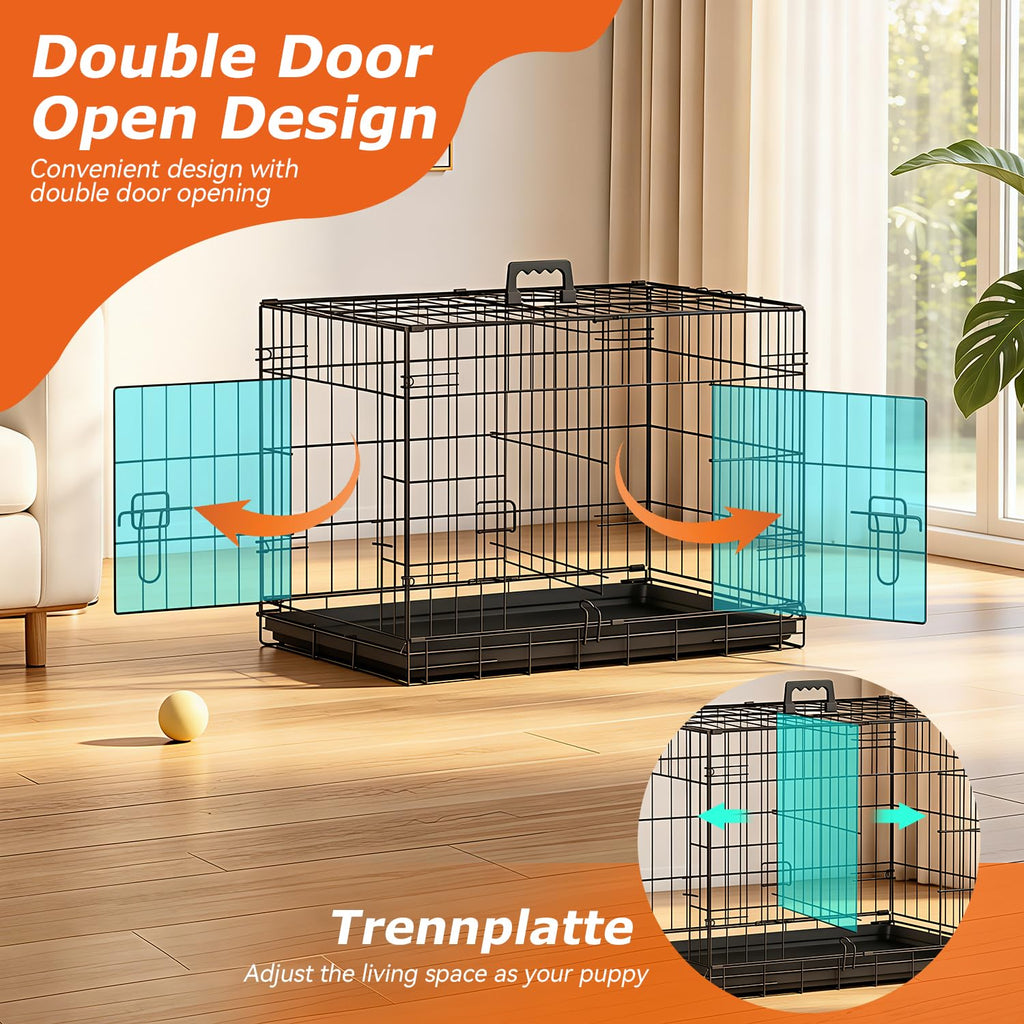24" Foldable Metal Dog Crate E294789