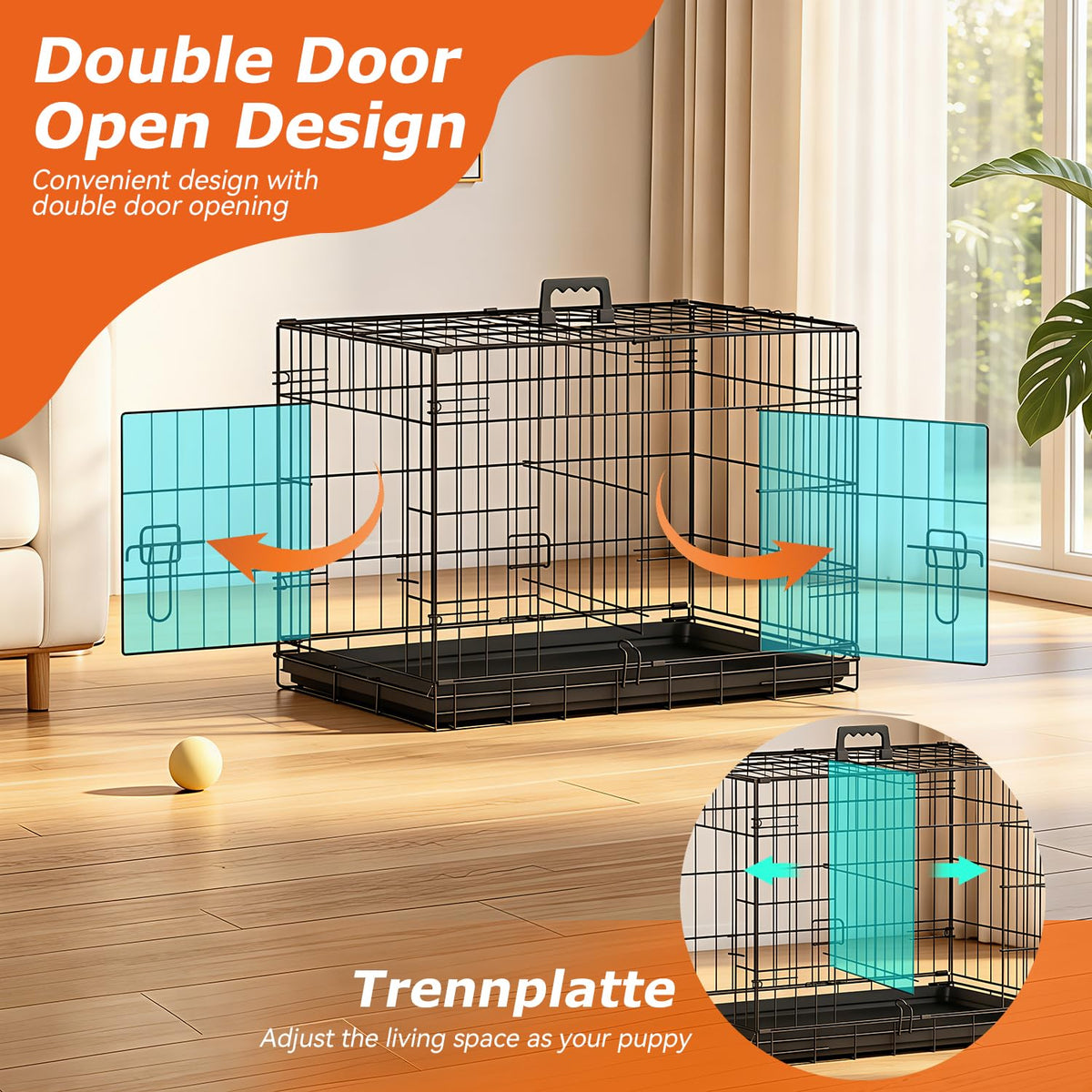 24" Foldable Metal Dog Crate E294789