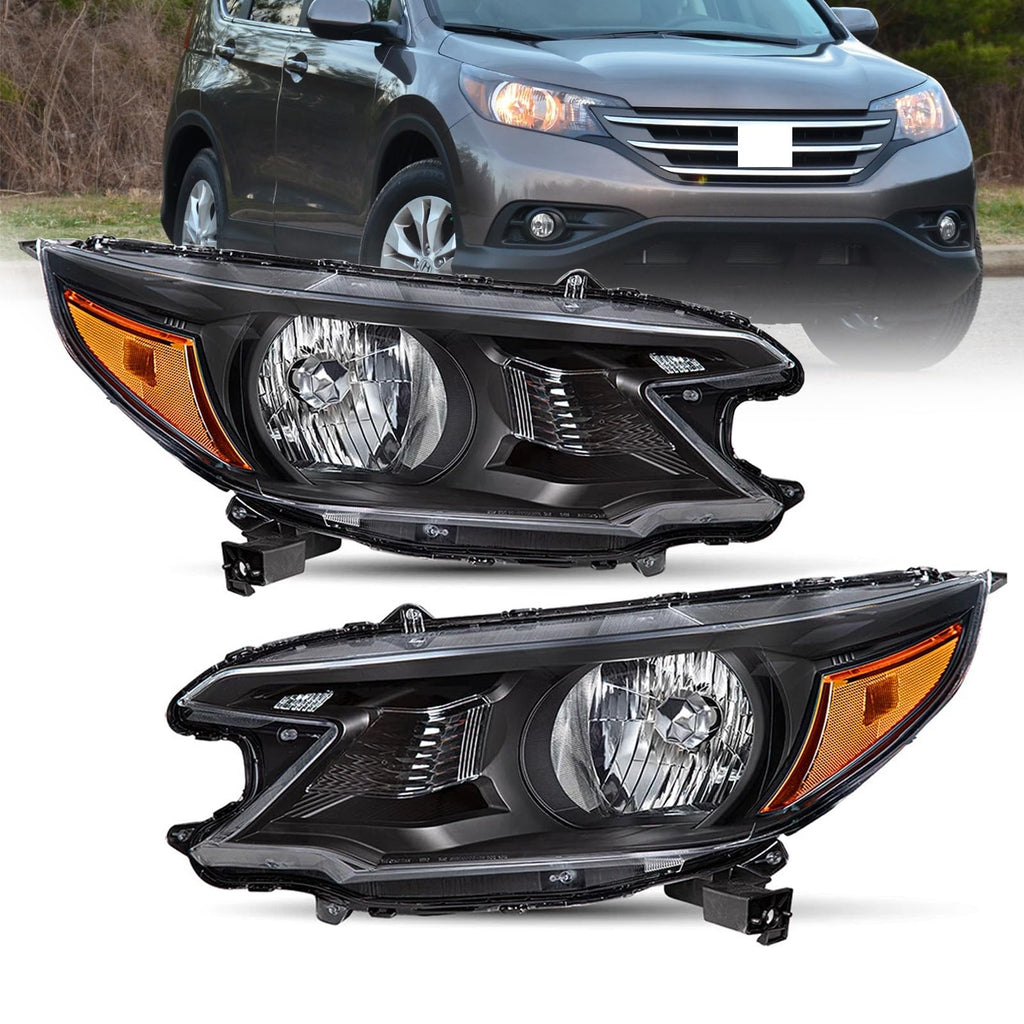Black Halogen Headlight Assembly I768
