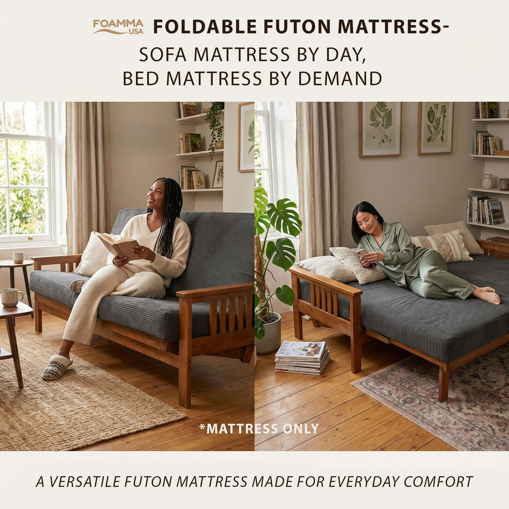 6-Inch Memory Foam Futon Mattress with Removable Cover R299725