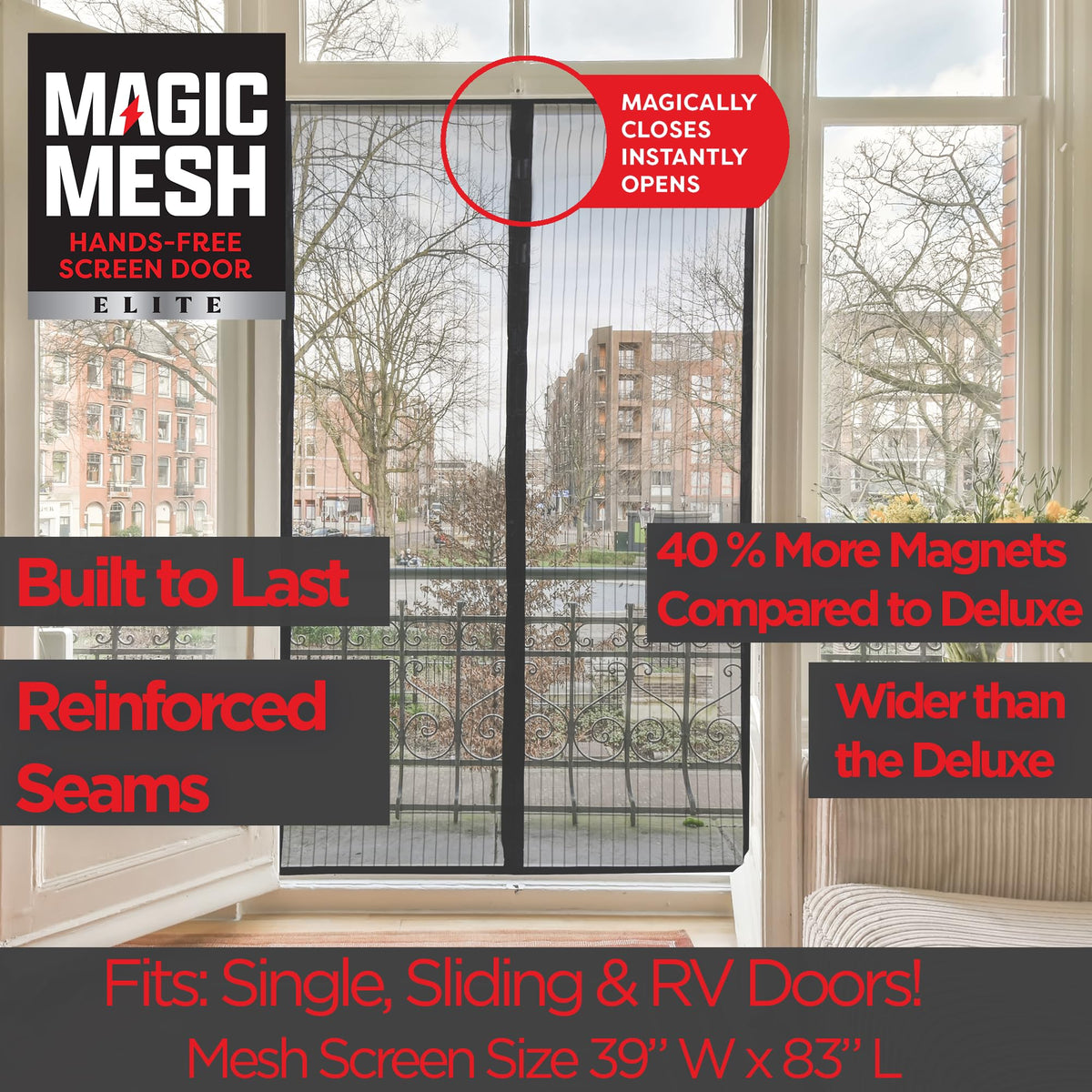 Magnetic Screen Door up to 39 x 83 Inches P29193