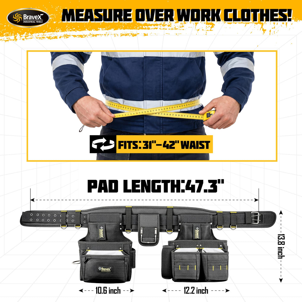 Tool Belt Suspenders 20 Bags 1200D Ballistic Nylon F980