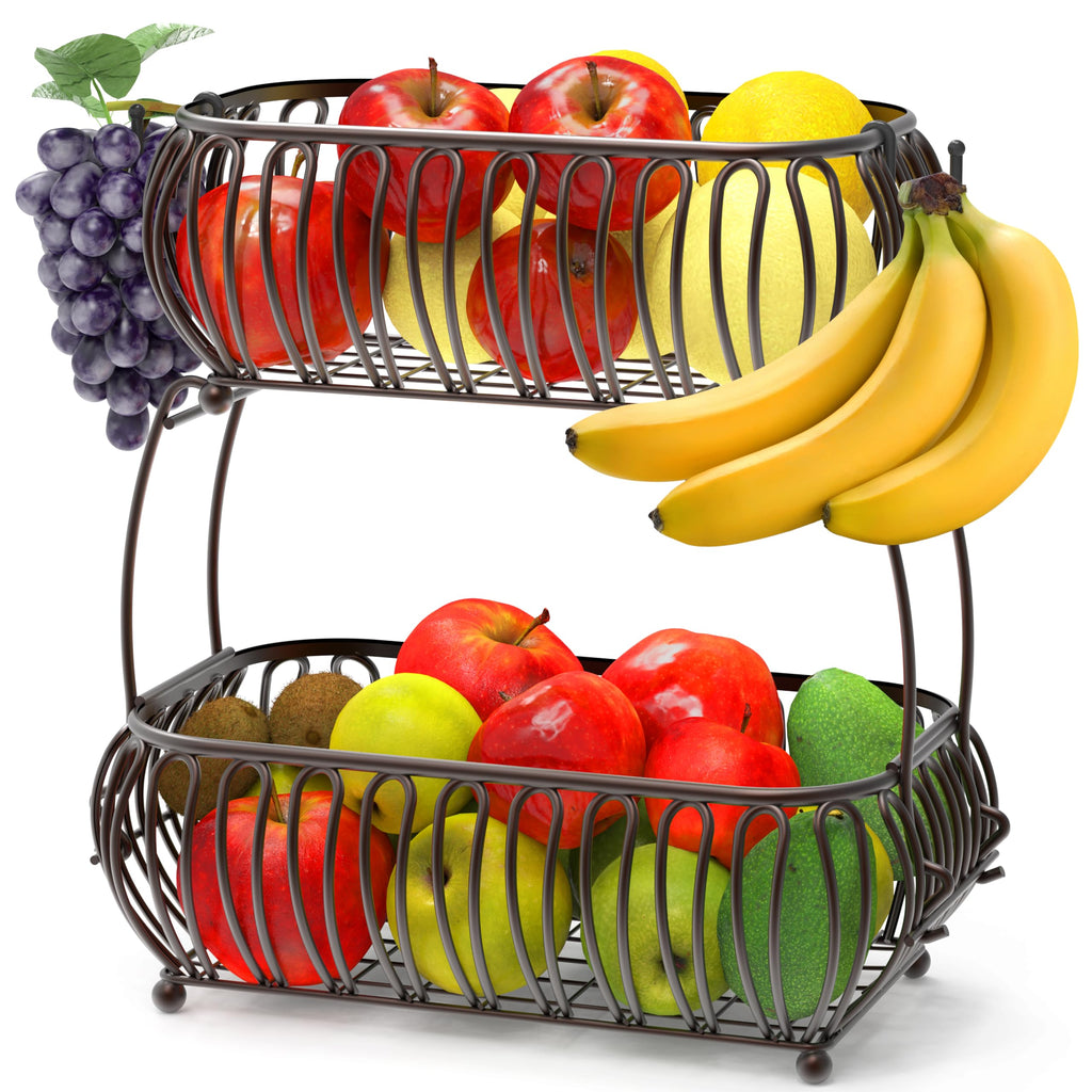 2-Tier Countertop Fruit Basket Holder K748