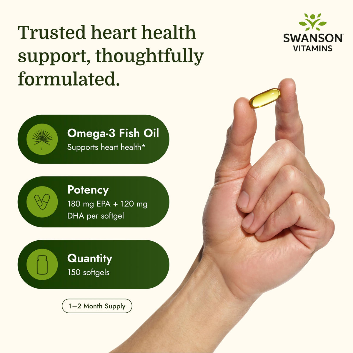 Omega-3 Fish Oil 150 Softgels Lemon B182