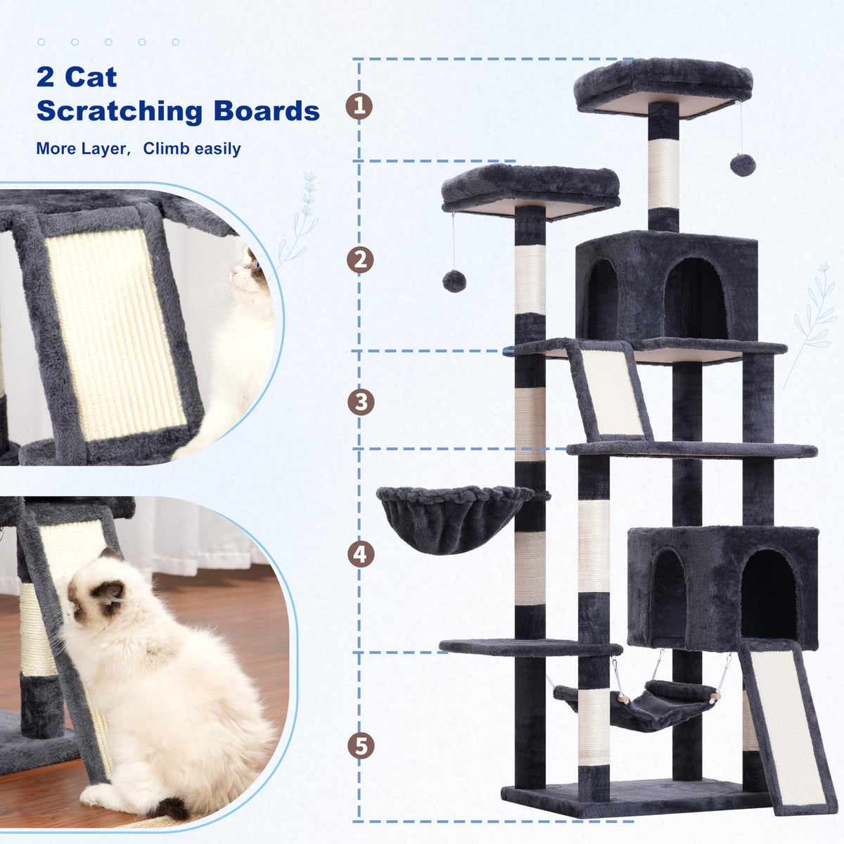 71'' Cat Tree with Scratching Post L3448