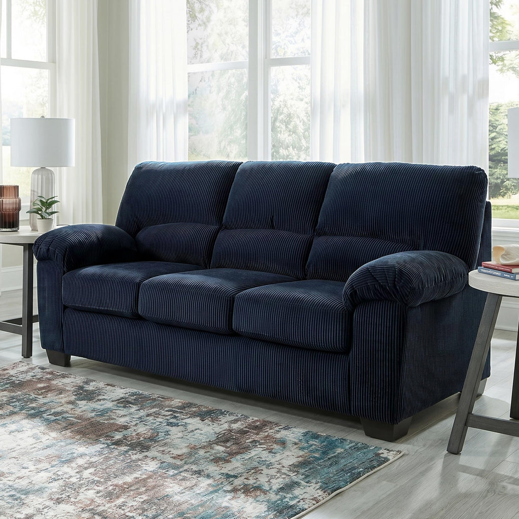 Navy Corduroy Sofa M155