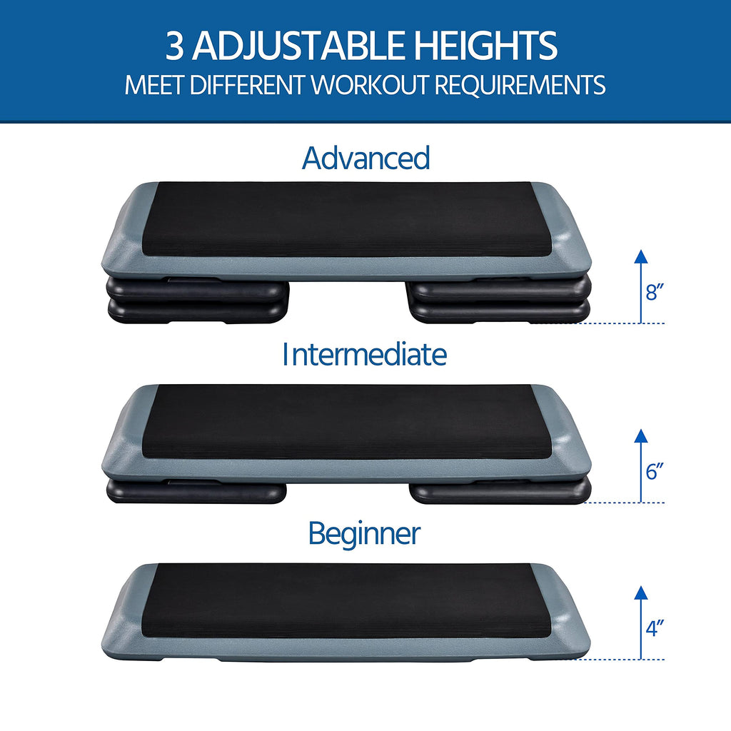 43in 3-Level Adjustable Aerobic Step Platform G28330