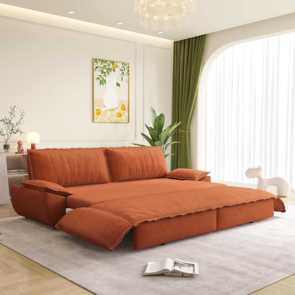 Orange Velvet Two Seater Sofa E59425