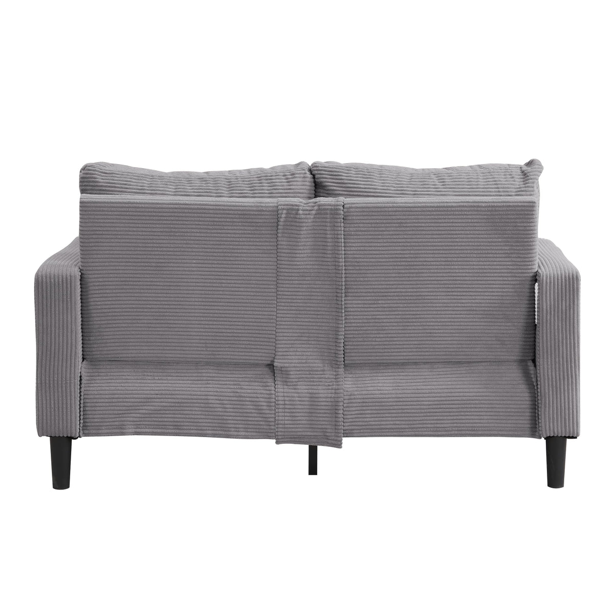 Oversized Corduroy Sofa with 2 Throw Pillows W383543