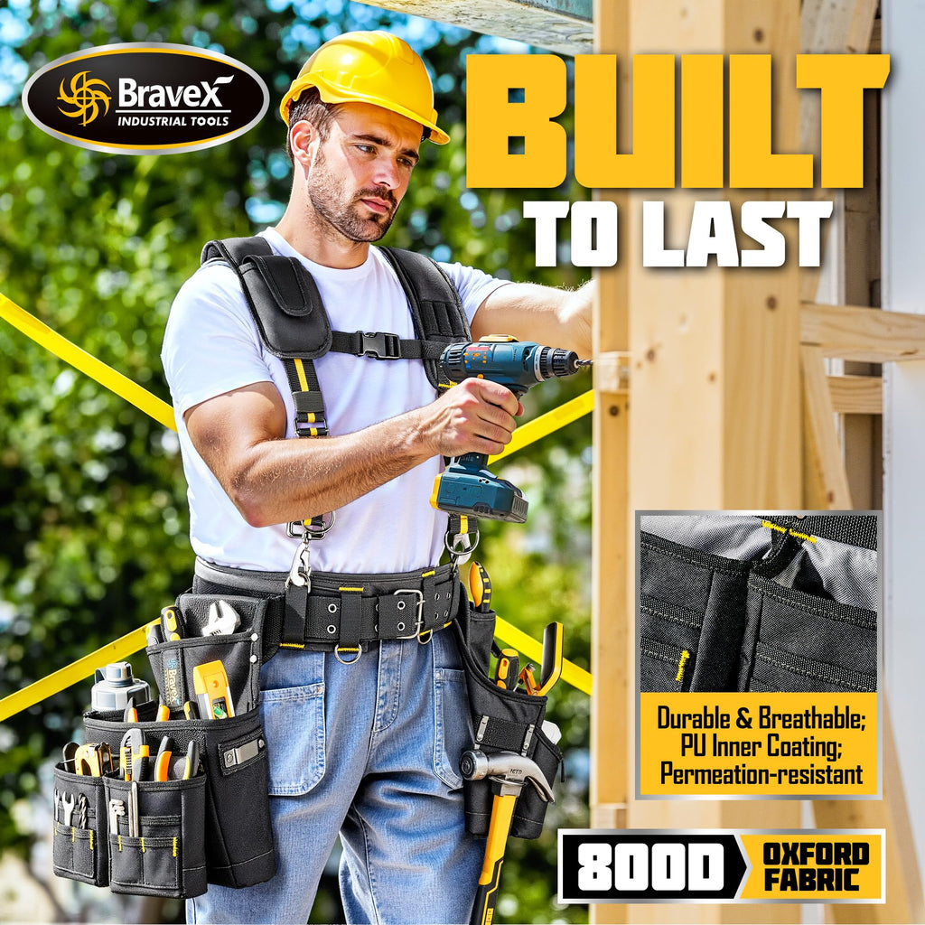 Tool Belt Suspenders 20 Bags 1200D Ballistic Nylon F980